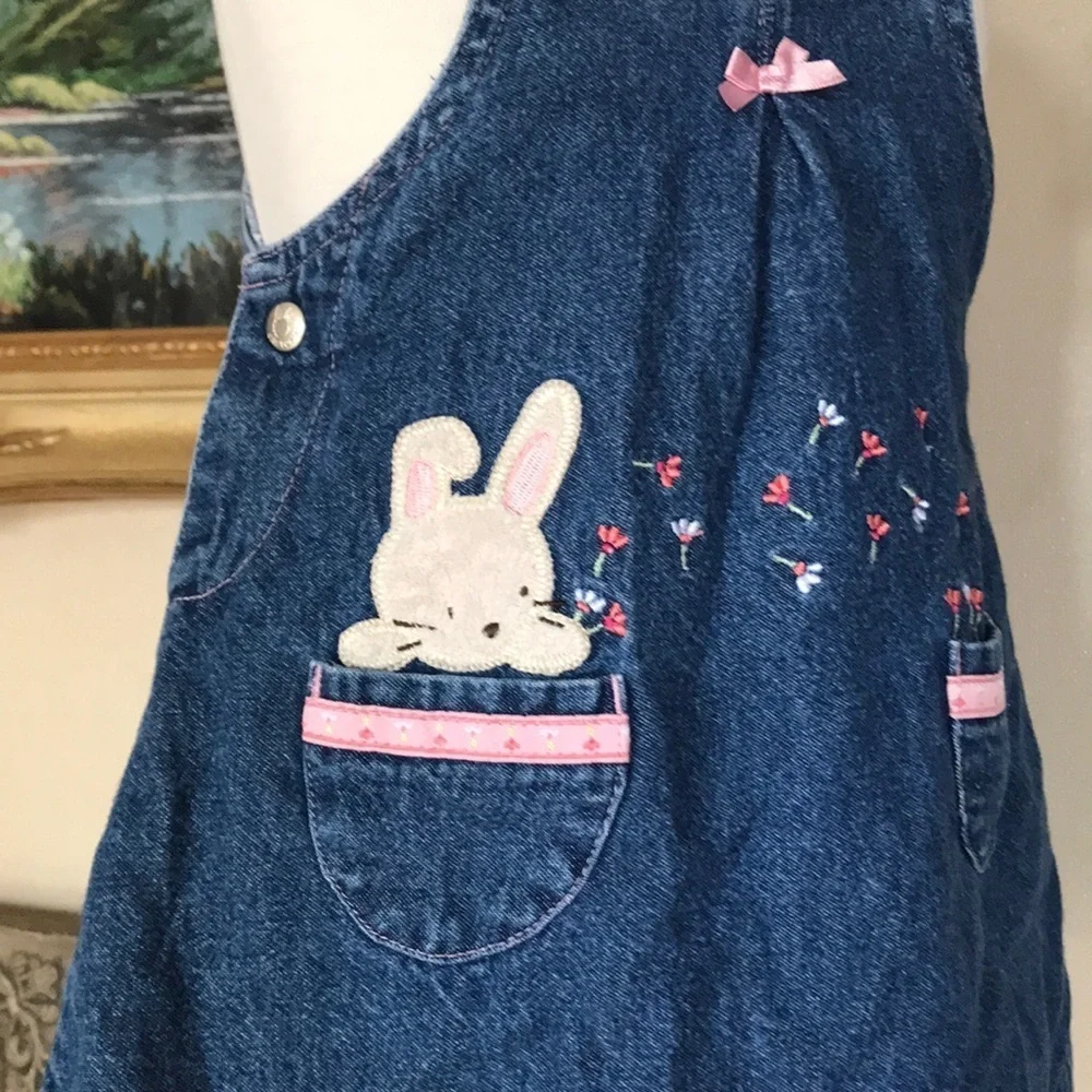 Carter’s Baby Girl Bunny Denim Dress‼️FINAL PRICE DROP